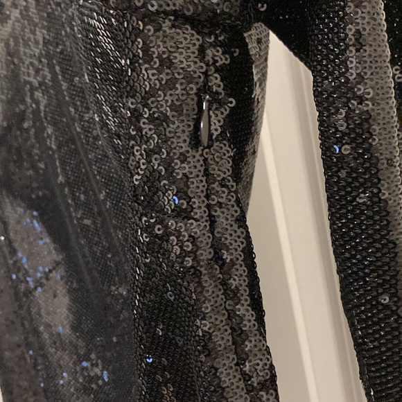 Reiss Julianne Black Sequin Top - Picture 9 of 11